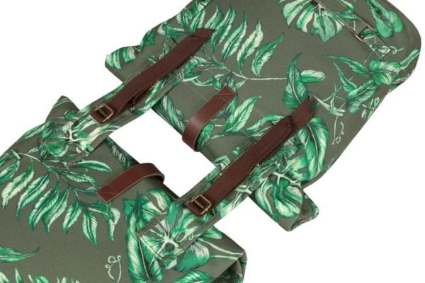 Basil Ever-Green, Bakre, Sykkelveske, Polyester, Grønn, Grå, 28 l, 10 kg