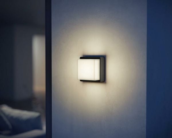 STEINEL L 845 SC, Väggbelysning för utomhusbruk, Antracit, Gjuten aluminium, Plast, IP44, Entré, Fasad, Trädgårdsgång, I