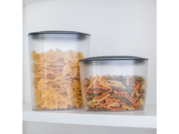 koziol 4064701, Universell Container, 1,4 l, Grå, Gjennomsiktig, Avtagbart lokk, Oval, 113 mm