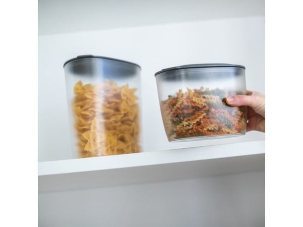 koziol 4064701, Universell Container, 1,4 l, Grå, Gjennomsiktig, Avtagbart lokk, Oval, 113 mm
