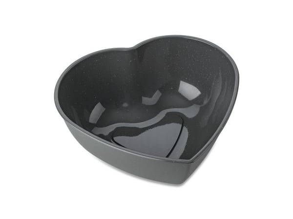 koziol 7643701, Snacksbolle, Hjerteformet, Sort, Gloss, 1,4 l, Personlig