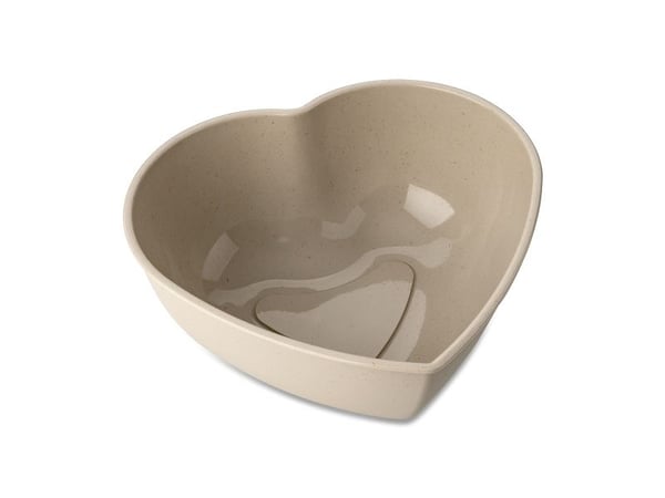 koziol 7643700, Snacksbolle, Hjerteformet, Beige, Gloss, 1,4 l, Personlig
