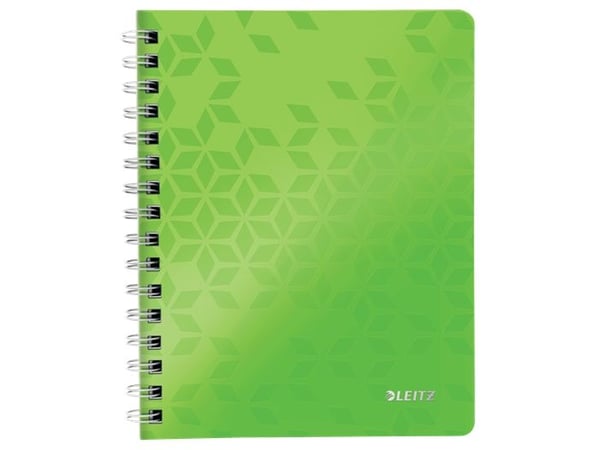 Leitz WOW, Yksivärinen, Vihreä, A5, 80 arkkia, 80 g/m², Neliöpaperi