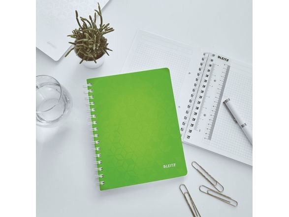Leitz WOW, Yksivärinen, Vihreä, A5, 80 arkkia, 80 g/m², Neliöpaperi