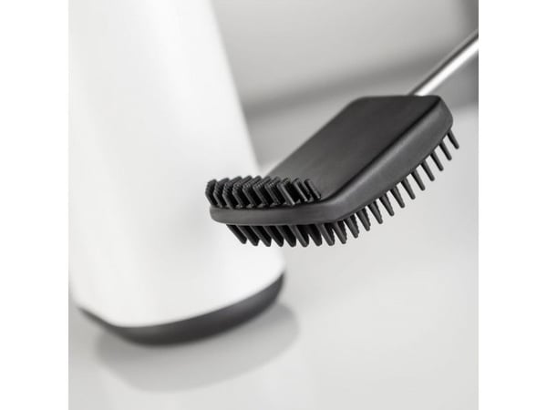 Wesco 315106-74, Toalettbørste og holder, Grå, Hvit, Stål, Plast, Rustfritt stål, Silikon, 135 mm