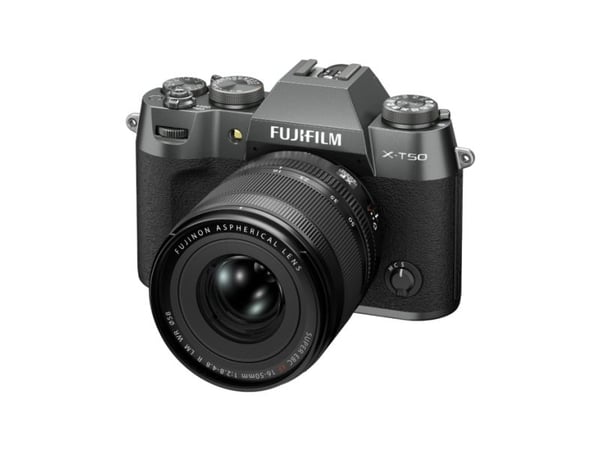 Fujifilm X-T50 speilløst systemkamera med FUJINON XF16-50mmF2.8-4.8 R LM WR, Charcoal (mørk grå)