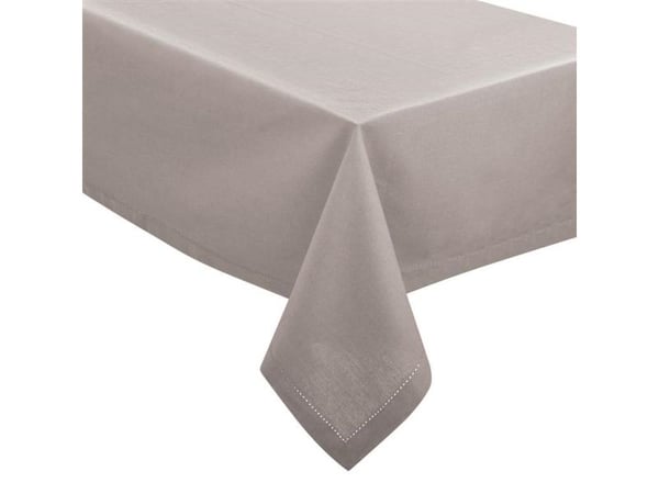 Atmosphera rektangulär bordsduk/duk CHAMBRAY - bomull, grå 140 x 240 cm