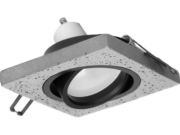 Orno HALISI SM dekorasjonsramme til punktlampe, firkantet, bevegelig, svart, MR16/GU10 maks 50W