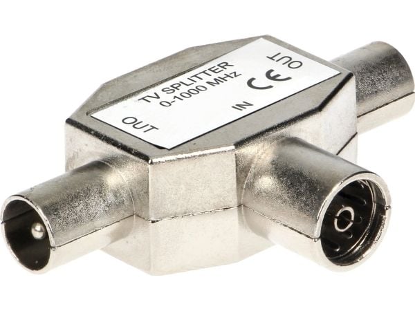 Orno TV-anslutning, T-stik: uttag/2xuttag, metall
