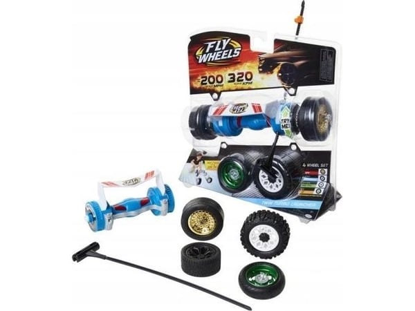 Jakks Pacific 4 dekk + Turbo Launcher, Fly Wheels, blå (for gutter)