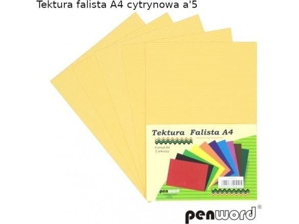 Penword bølgepapp PENWORD A4 5 ark – sitron