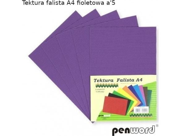 Penword bølgepapp A4 5 ark – lilla Penword