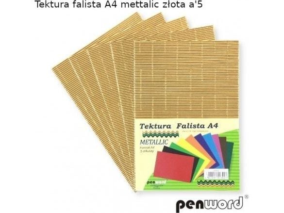A4 wellpapp metallic guld 5 st
