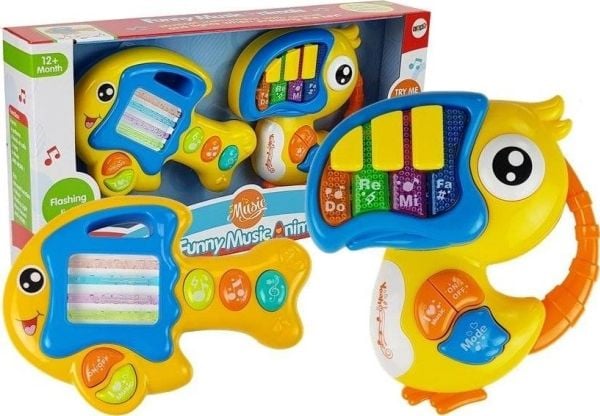 Lean Sport piano og gitar på batteri papegøye fisk