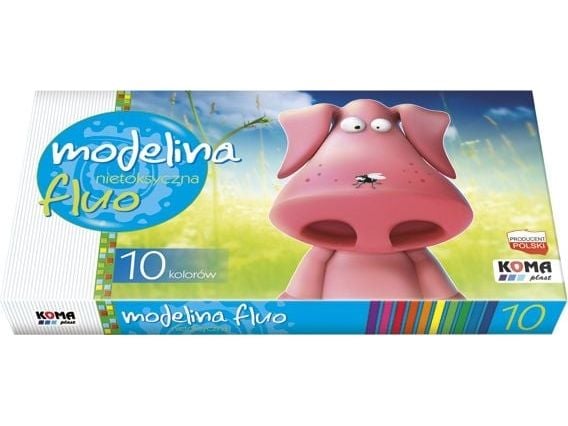 KOMA-PLAST modellervoks 10 farger fluorescerende