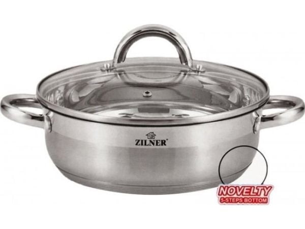 Zilner gryte i rustfritt stål plaskfri 7,5L 30 cm ZILNER ZL-7406