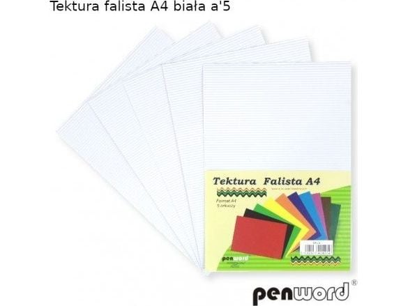 Penword bølgepapir PENWORD A4, 5 ark - hvit