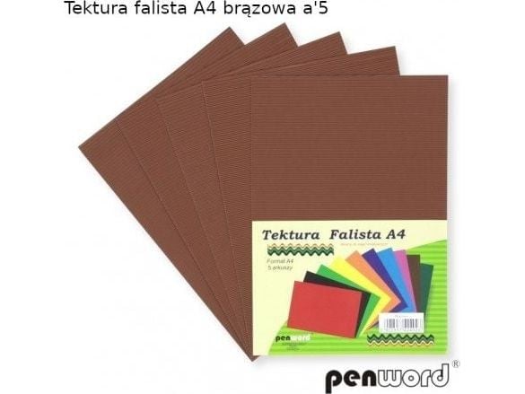 Penword Tektura fallista PENWORD A4 5ark. - brązowa Penword TARGI