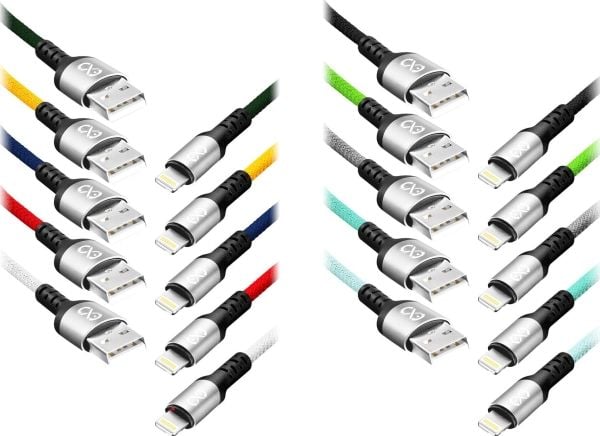 Orno USB-A - Lightning-kabel 1,2 m flerfarget (CABEXCBRAILIGH1.2BO)