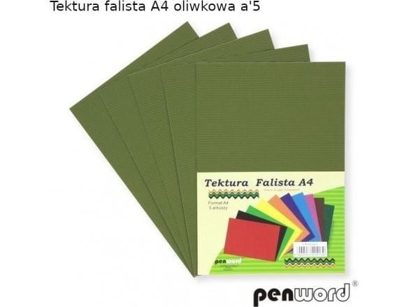 Penword bølgepapp kartong PENWORD A4 5 ark – olivengrønn