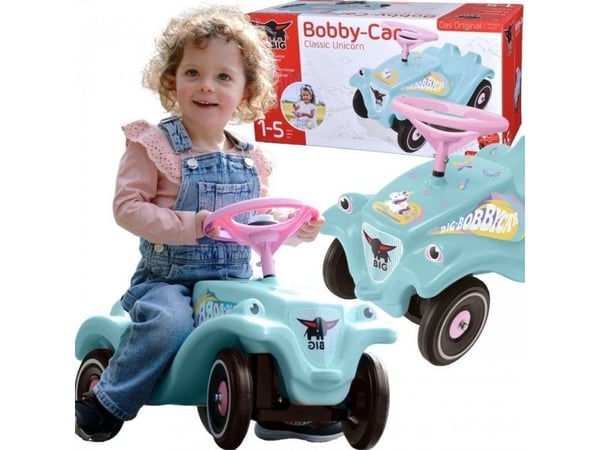BIG Bobby Car, 1 vuosi/vuosia, 4 renkaita, Muovi, Vaaleanpunainen, Turkoosi
