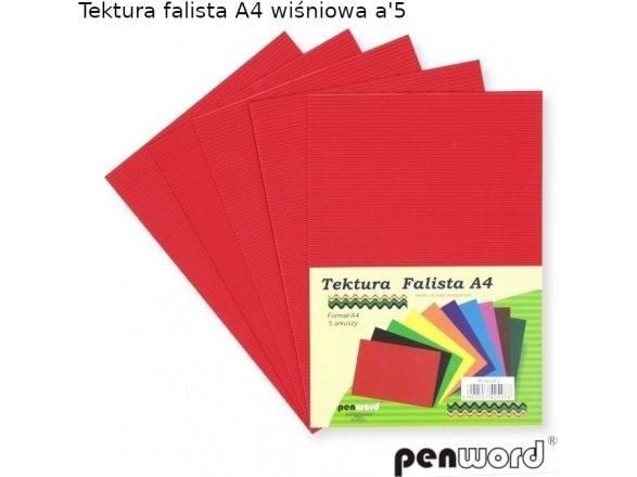 Penword bølgepapp A4 5 ark - kirsebær Penword TARGI