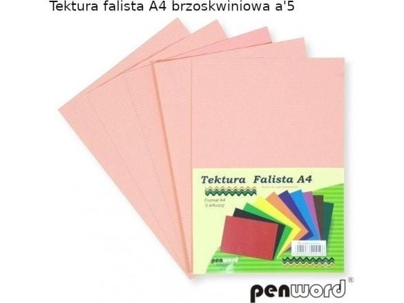 Penword bølgepapp A4 5 ark – fersken
