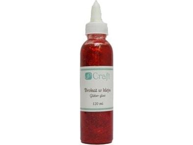DP Craft glitter med lim 120 ml rød