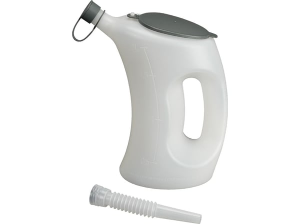 Pressol målebeholder med lokk FLA-PE, hvit, transparent, 2 l