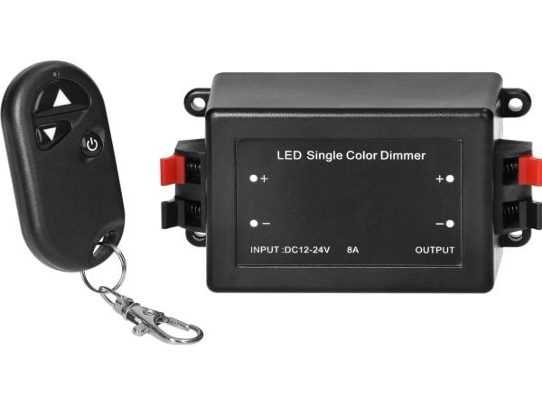 Orno LED-dimmer 12-24VDC RF med fjärrkontroll