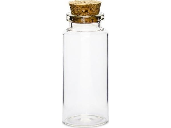 PartyDeco glasflaskor med kork för konfetti, dekoration