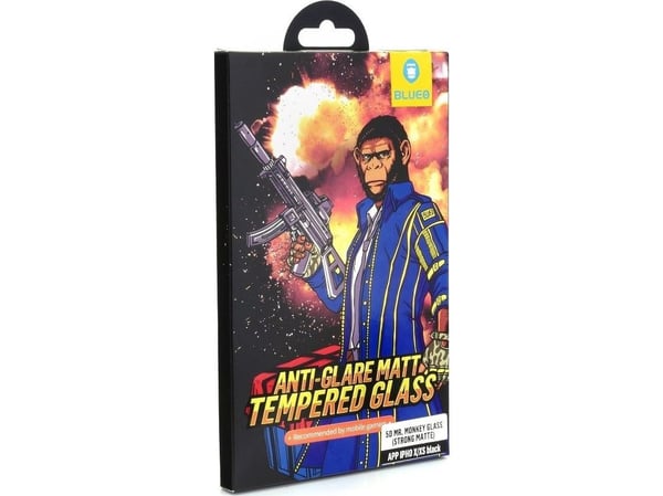 Tele.com Partner Tempered Glass 5D Mr. Monkey Glass - APP IPHO X/XS/11 Pro svart (sterk matt)