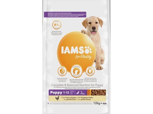 Iams Vitality Puppy Large 12 kg