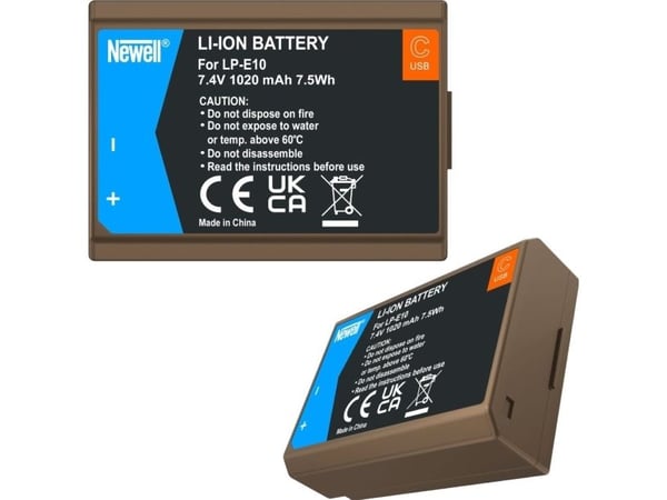 Newell batteri-erstatning LP-E10 USB-C til Canon