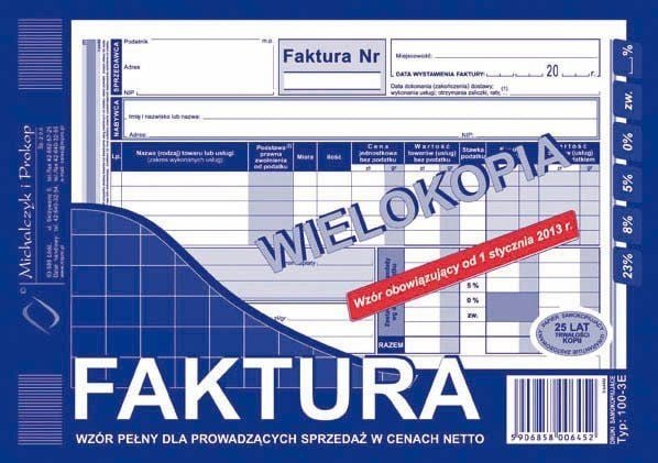 Netto faktura A5 (full) (flere kopier) Michalczyk i Prokop