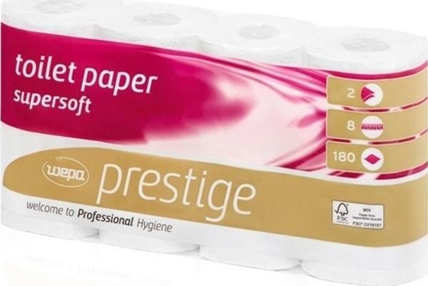 Wepa Wepa Satino Prestige - WC-paperirulla, 2 kerrosta - 8 rullaa