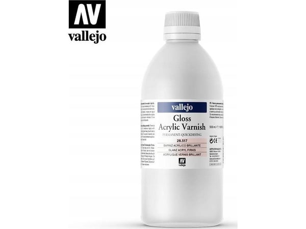 Vallejo 28.517, Gjennomsiktig, Gloss, 500 ml, Plastflaske, 1 stykker