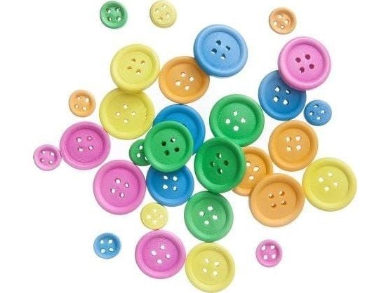 DP Craft Treknapper DPCRAFT Mix 30 stk. - Neon Dalprint