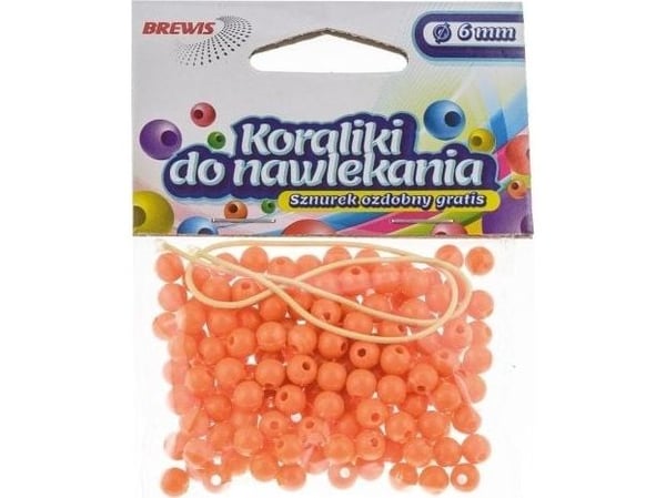 BREWIS perler til snøring BREWIS 6 mm K6-3 gull