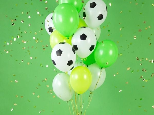 Party Deco "Jalkapallo" painetut ilmapallot - 30 cm - 6 kpl universaali