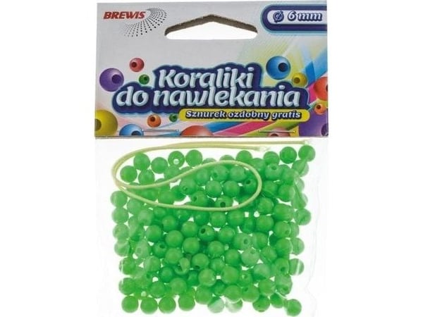 Brewis perler for snøring BREWIS 6 mm K6-8 grønn