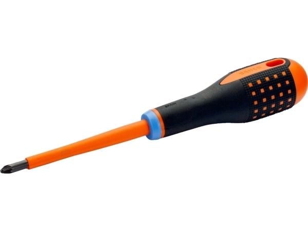 BAHCO ERGO™ LAUS skruetrækkere BE-8710S Pozidriv® PZ2 og ligekærv 6 klinge 100mm, håndtag 36x122 total længde 222mm