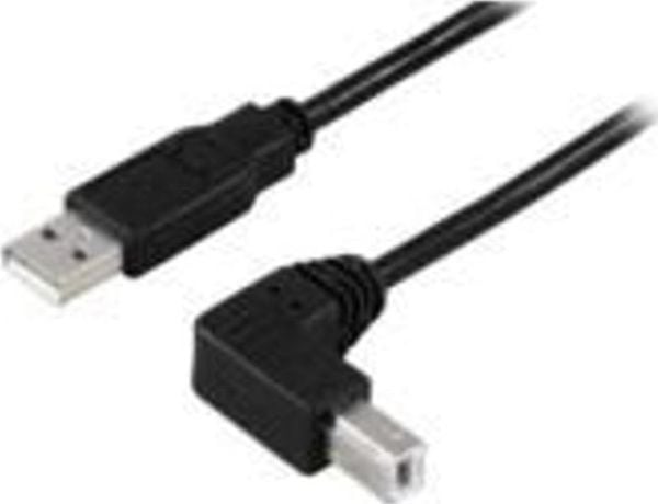 MicroConnect - USB-kabel - USB typ A (hane) till USB typ B (hane) vinklad - USB 2.0 - 10 m - svart