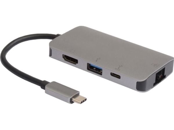MicroConnect - Dokkingstasjon - USB-C 3.2 Gen 1 - HDMI - GigE
