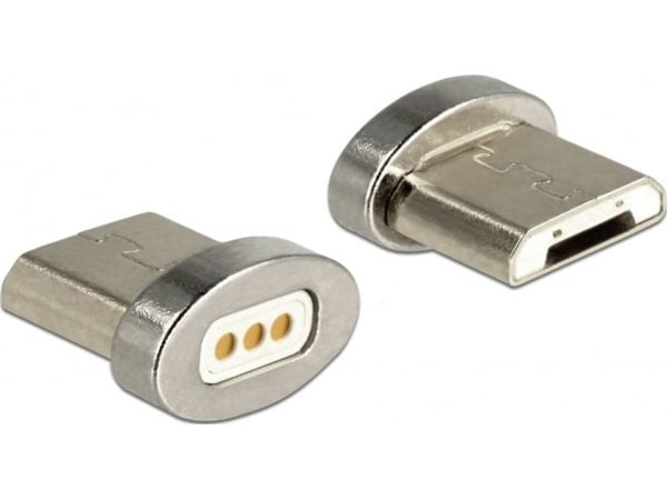 Delock Magnetic - USB-kontakt - terminal (magnet) till mikro-USB typ B (hane)