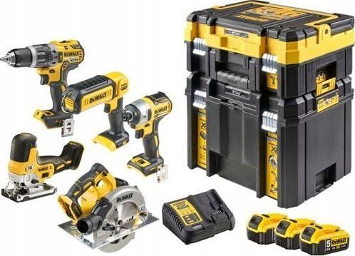 Akkutyökalusarja Combo DCD796+DCF887+DCS335+DCS570+DCL050, 18V XR, DeWalt [DCK500P3T-QW] 3x5.0Ah, Li-Ion, TStak + hihaton