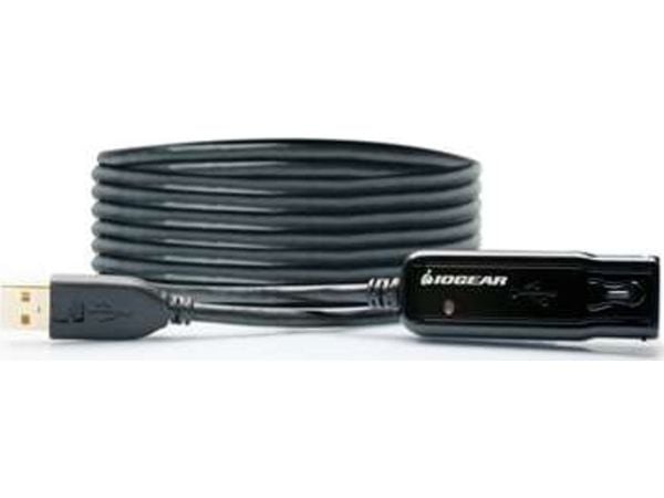 IOGEAR USB 2.0 Booster Extension Cable GUE2118 - USB-utvider - USB 2.0 - 4-pins USB type A / 4-pins USB type A