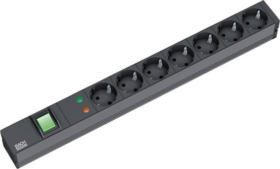 Bachmann 333.535, Perus, 1U, Musta, 7 AC-pistorasia(a), 2 m, 230 V