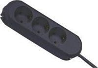 Bachmann 3x Schuko H05VV-F 3G 1.50mm² 16A/3680W 3m, 3 m, Muovi, Valkoinen, 3 AC-pistorasia(a), 3680 W, 16 A