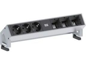 Bachmann DESK 2, 0,2 m, Alumiini, Musta, Valkoinen, 3 AC-pistorasia(a), 324 mm